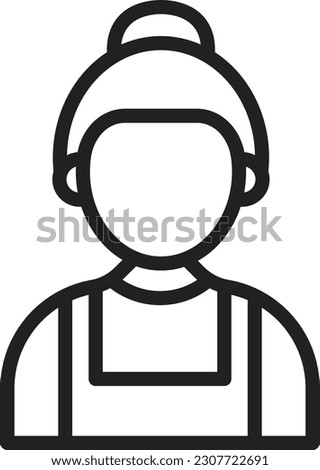 Maid icon vector image. Suitable for mobile application web application and print media. Royalty-Free Stock Photo #2307722691