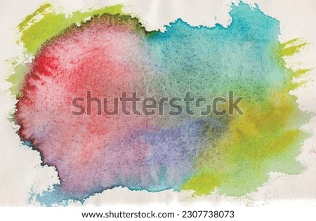Hand painted colorful abstract texture background with watercolor