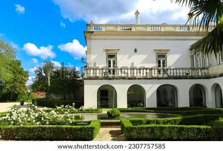 Palace and its romantic gardens in Coimbra Portugal