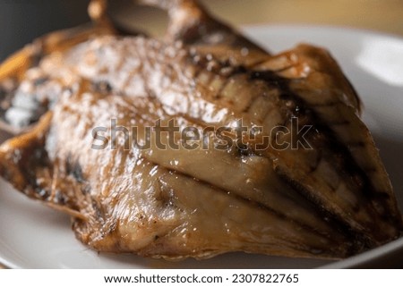 Grilled fresh and delicious mackerel
