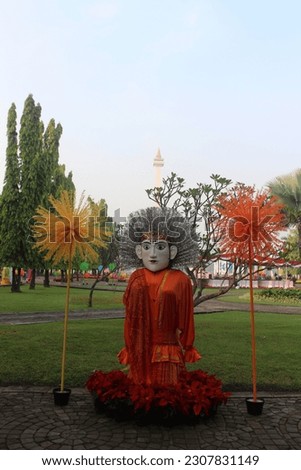 various types of ondel-ondel enliven Jakarta's birthday at national monument complex - Indonesia 