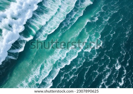Beautiful wavy ocean surface texture Royalty-Free Stock Photo #2307890625