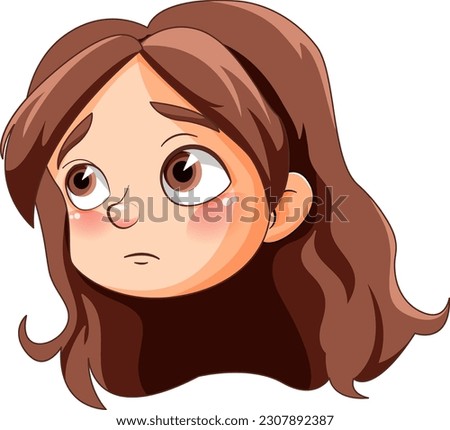Cute girl cartoon character illustration