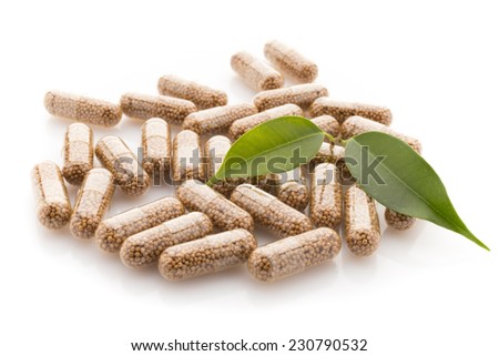 Capsule with a homeopathic granule contents.