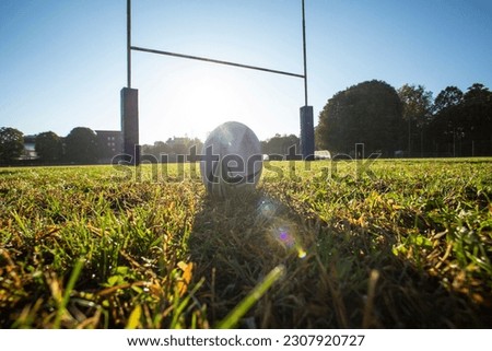 Rugby football is the collective name for the team sports of rugby union and rugby league. Royalty-Free Stock Photo #2307920727
