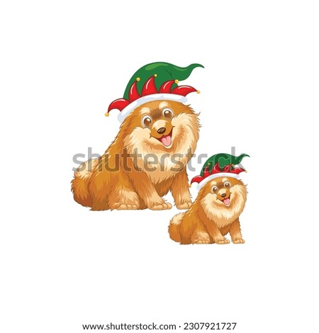 funny and cute dog illustration, animals character vector illustrations