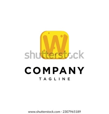 
Letter W cheese logo icon vector template.eps