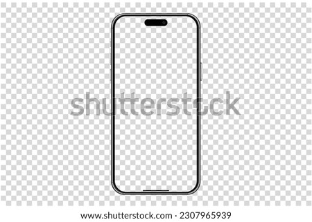 Mockup smart phone and screen Transparent - Clipping Path , isolated screen template for Infographic Business web site template design 