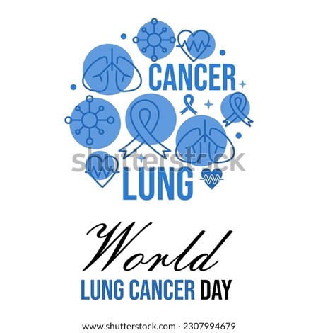 World lung cancer day illustration