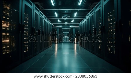Data center or Server Room Royalty-Free Stock Photo #2308056863