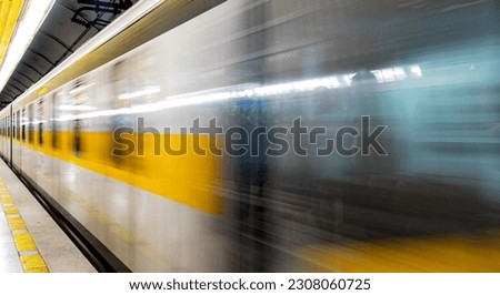time lapse yellow train shot