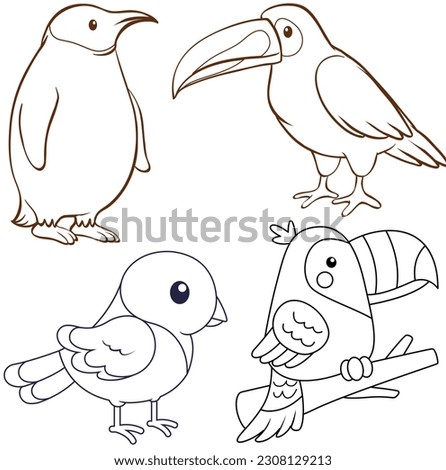 Animals Coloring Pages Cat, Dog, Beer, Fish Clipart