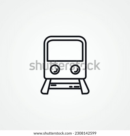 train line icon. train outline icon.