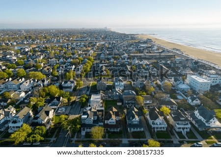 Beach houses along the Jersey Shore Royalty-Free Stock Photo #2308157335