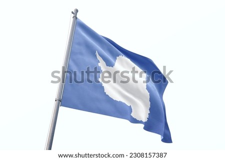 Antarctica flag isolated on white