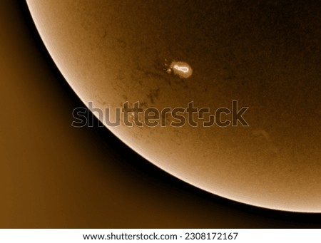 Suns surface with sunspots on 20th of May 2023 Royalty-Free Stock Photo #2308172167