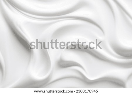 Pure white cream texture smooth creamy cosmetic product background,white foam cream texture for backdrop Royalty-Free Stock Photo #2308178945