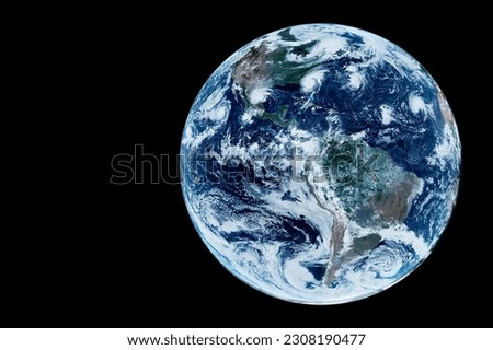 Planet Earth on a dark background. Elements of this image furnishing NASA. High quality photo