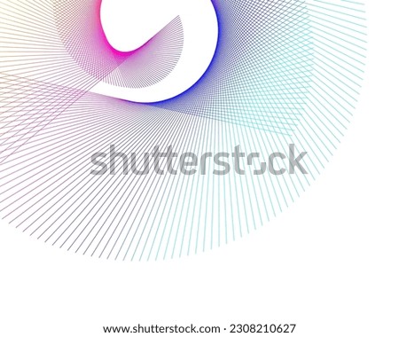 Abstract lines colors design element on white background of waves. Vector Illustration eps 10 for grunge elegant business card, print brochure, flyer, banners, cover book, label, fabric
