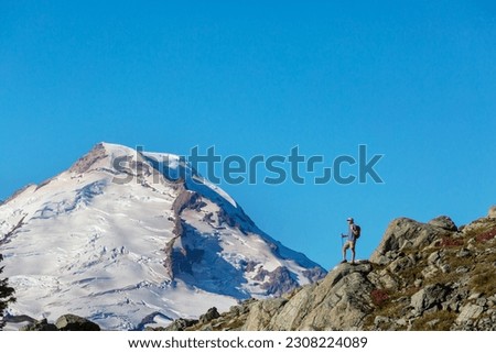 Hike in Mt. Baker recreation area, Washington, USA in early summer