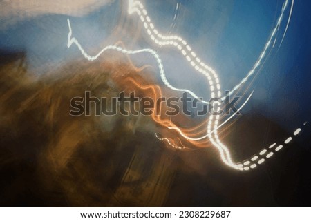 abstract photo, a lamp playing like a worm