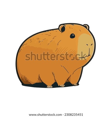 Capybara adorable Mascot Icon Illustration