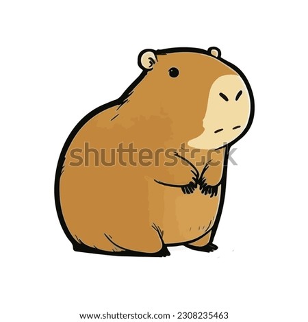 Capybara Cute Mascot Icon Illustration