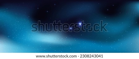 Second star to the right and straight on till morning. North star. Star universe background. Vector illustration.

