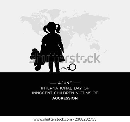 International Day of Innocent Children Victims of Aggression. June 4. Template for background, banner, card, poster. vector illustration. Flat Design.
 Royalty-Free Stock Photo #2308282753