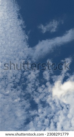 The picture of cloudy blue sky
