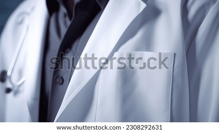 close up lab coat doctor coat pharmacy medical white coat Royalty-Free Stock Photo #2308292631
