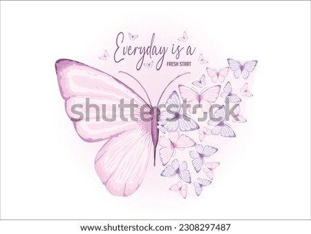 watercolor pastel color butterfly vector