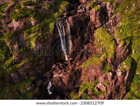 Scenic waterfall in the mountains