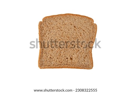 Slice of whole grain bread rectangular loaf top view isolated on white. Porous bread pulp
Sandwich bread with porous pulp for making toasts. Royalty-Free Stock Photo #2308322555