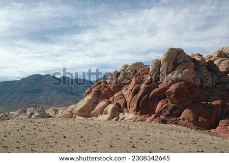 Red Rock Canyon landscapes with blue sky