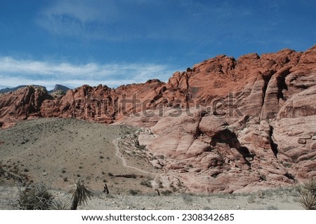 Red Rock Canyon landscapes with blue sky