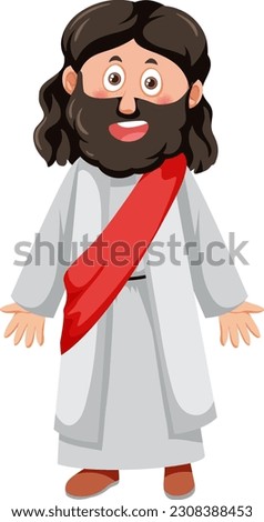 Jesus Christ cartoon character illustration