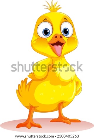 Adorable Little Duck Isolated illustration