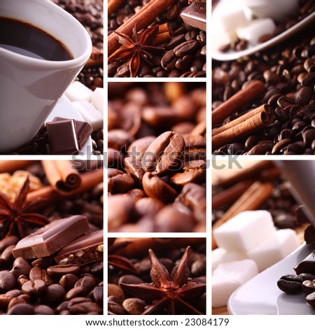 Coffee collage Royalty-Free Stock Photo #23084179