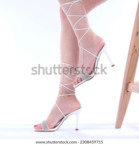 colorful women's shoes on a white background