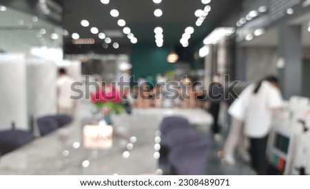Blur focus of Interior of empty meeting room in modern office. modern office of a creative design business.