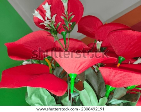 artificial flower and leaf picture 