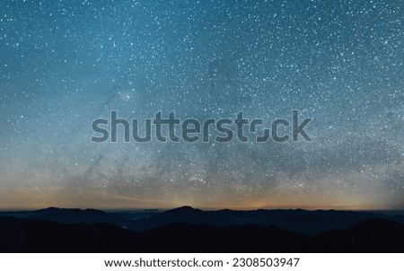 Milky way on high mountains
