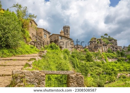 The Rupit i Pruit Medieval Catalan village in the subregion of the Collsacabra, Spain Royalty-Free Stock Photo #2308508587
