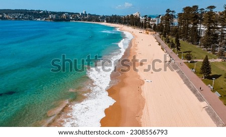 Manly Beach Sydney Australia Drone Footage Royalty-Free Stock Photo #2308556793