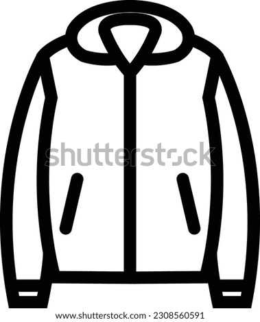 Jacket outline icon. Adventure icon set. Line with Editable stroke. Vector illustration isolated on white background.