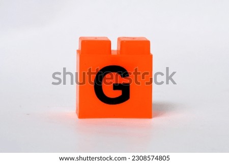 Baby Toy English Alphabet Letter G Image. Selective Focus