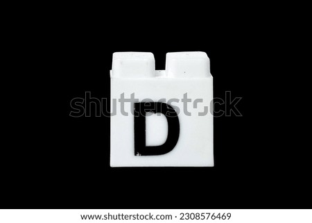 Baby Toy English Alphabet Letter D Image. Selective Focus