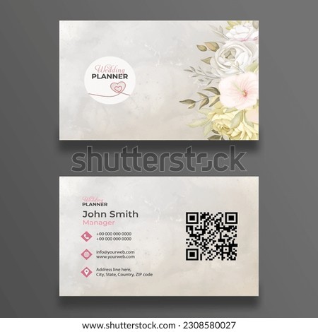 Wedding planner and clean Business Card 