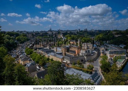 Luxembourg street in downtown city